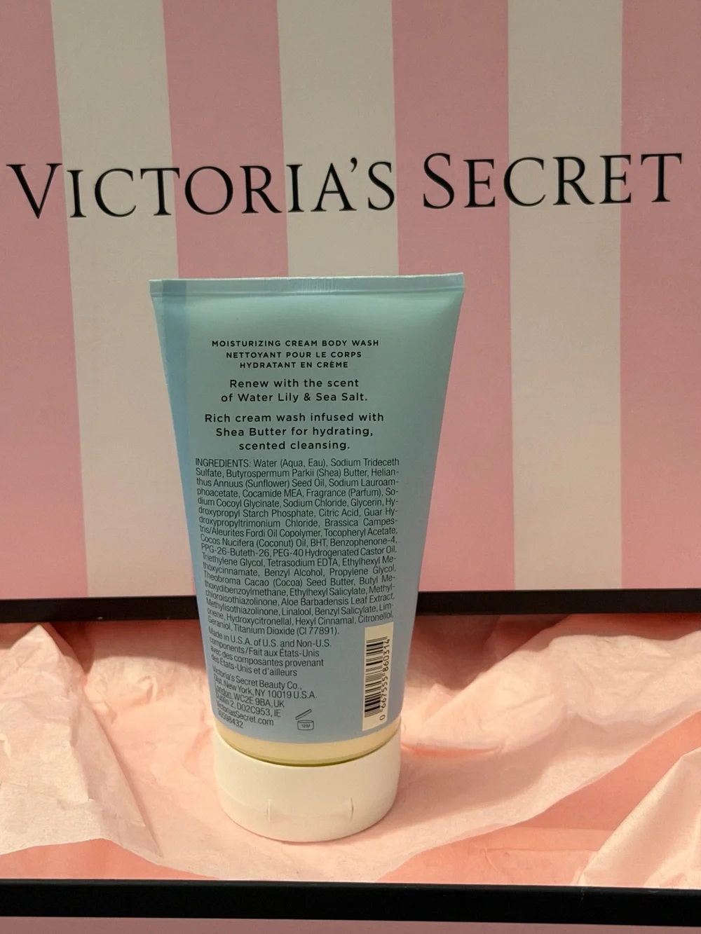 Victoria’s Secret Water Lily & Sea Salt RENEW Cream Body Wash 8 oz